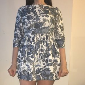 SUNO FLORAL A-LINE MINI DRESS, SIZE M/ US6